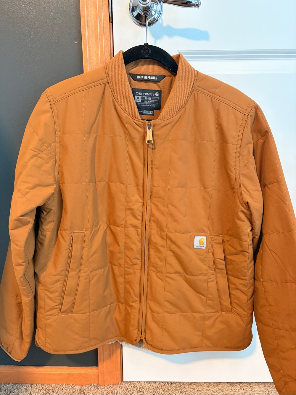 Carhartt Men’s Carhartt Brown/Tan Quilted Bomber Jacket